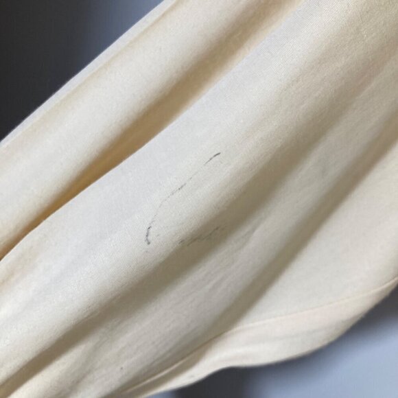 Womens Vintage Willowridge Button Shirt Cream M Acetate Rayon Made in USA - Picture 6 of 9